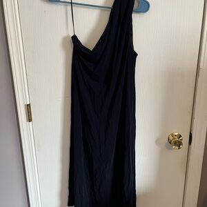 H&M Black One-Shoulder Slip Dress
